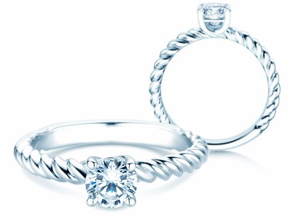 Verlobungsring Classic Loop in Platin 950/- mit Diamant 1,00ct G/SI