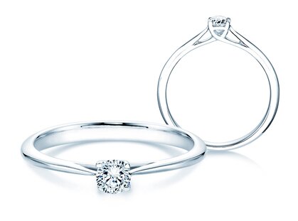 Verlobungsring Delight in 14K Weißgold mit Diamant 0,25ct G/SI