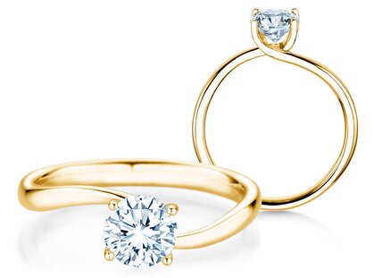 Verlobungsring Devour in 14K Gelbgold mit Diamant 1,00ct G/SI