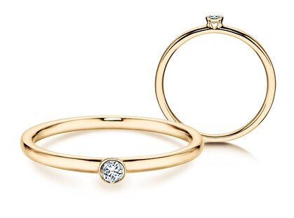 Verlobungsring Eternal in 18K Gelbgold mit Diamant 0,05ct G/SI