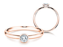 Verlobungsring Eternal in 18K Roségold mit Diamant 0,05ct G/SI