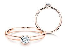 Verlobungsring Eternal in 18K Roségold mit Diamant 0,40ct G/SI