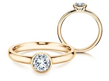 Verlobungsring Eternal in 14K Gelbgold mit Diamant 0,50ct G/SI