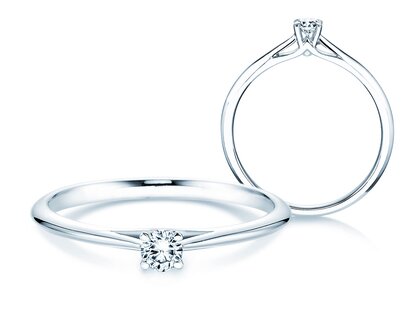 Verlobungsring Heaven 4 in Silber 925/- mit Diamant 0,10ct G/SI