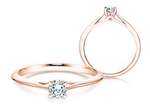 Verlobungsring Heaven 4 in 14K Roségold mit Diamant 0,30ct G/SI