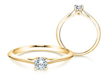 Verlobungsring Heaven 4 in 14K Gelbgold mit Diamant 0,10ct G/SI