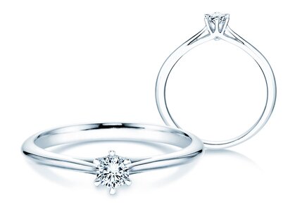 Verlobungsring Heaven 6 in Platin 950/- mit Diamant 0,20ct G/SI