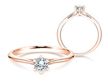 Verlobungsring Heaven 6 in 14K Roségold mit Diamant 0,10ct G/SI