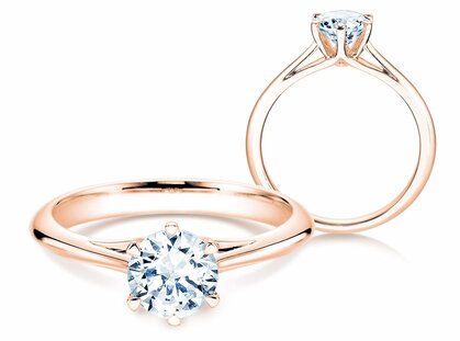 Verlobungsring Heaven 6 in 14K Roségold mit Diamant 1,00ct G/SI