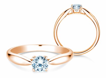 Verlobungsring Joy in 14K Roségold mit Diamant 0,50ct G/SI