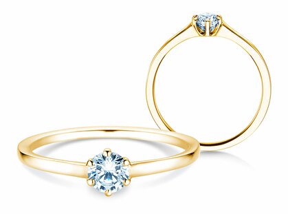 Verlobungsring Madison in 14K Gelbgold mit Diamant 0,25ct G/SI