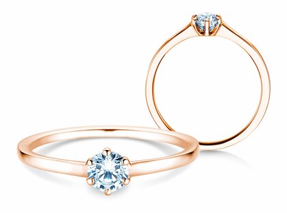 Verlobungsring Madison in 14K Roségold mit Diamant 0,25ct G/SI