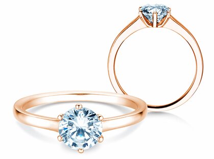 Verlobungsring Madison in 14K Roségold mit Diamant 1,00ct G/SI