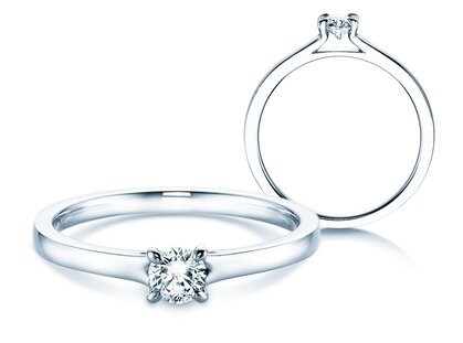 Verlobungsring Modern in Platin 950/- mit Diamant 0,25ct G/SI