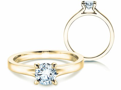 Verlobungsring Modern in 14K Gelbgold mit Diamant 0,50ct G/SI