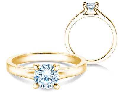 Verlobungsring Modern in 14K Gelbgold mit Diamant 1,00ct G/SI