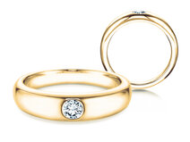 Verlobungsring Promise in 14K Gelbgold mit Diamant 0,05ct G/SI