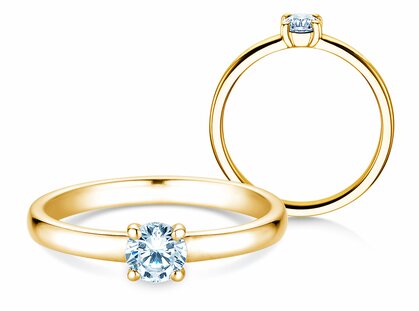 Verlobungsring Pure in 14K Gelbgold mit Diamant 0,30ct G/SI