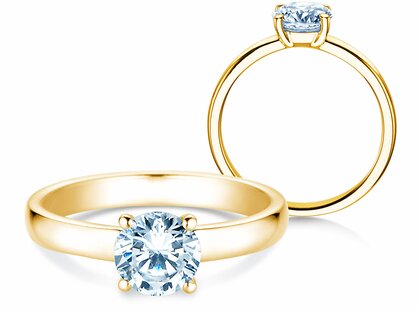 Verlobungsring Pure in 14K Gelbgold mit Diamant 1,00ct G/SI