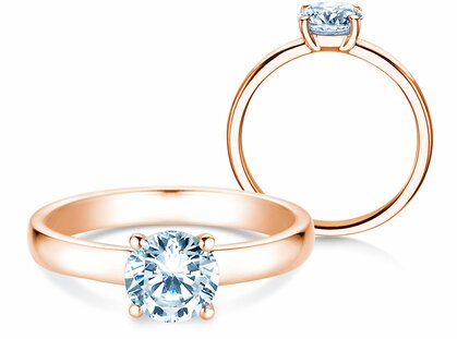 Verlobungsring Pure in 14K Roségold mit Diamant 1,00ct G/SI