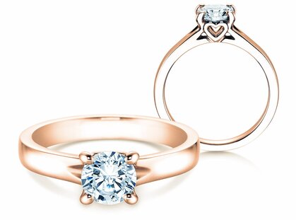 Verlobungsring Romance in 14K Roségold mit Diamant 1,00ct G/SI