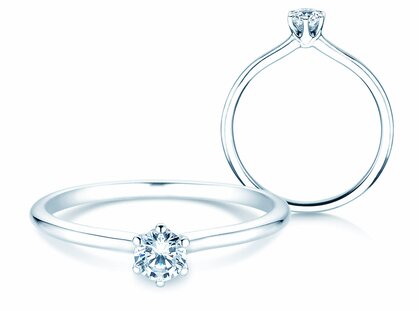 Verlobungsring Royal in Platin 950/- mit Diamant 0,25ct G/SI