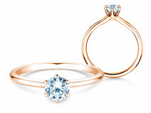 Verlobungsring Royal in 14K Roségold mit Diamant 0,50ct G/SI