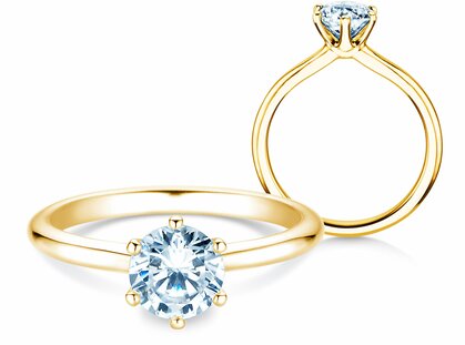 Verlobungsring Royal in 14K Gelbgold mit Diamant 1,00ct G/SI