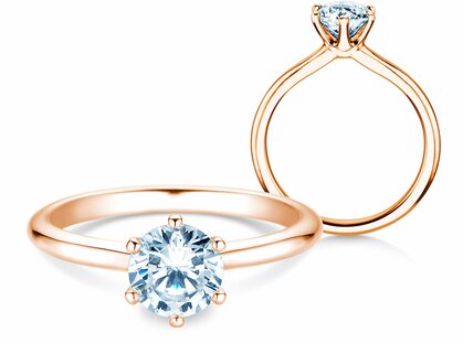 Verlobungsring Royal in 14K Roségold mit Diamant 1,00ct G/SI