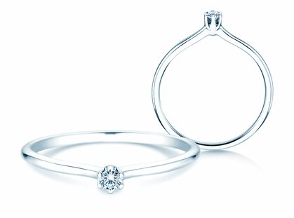 Verlobungsring Royal in Silber 925/- mit Diamant 0,05ct G/SI