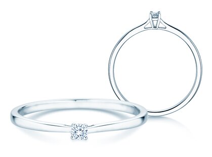 Verlobungsring Surprise in Silber 925/- mit Diamant 0,05ct G/SI