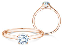 Verlobungsring Surprise in 14K Roségold mit Diamant 0,50ct G/SI