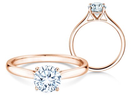 Verlobungsring Surprise in 14K Roségold mit Diamant 1,00ct G/SI