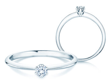 Verlobungsring The One in Silber 925/- mit Diamant 0,15ct H/SI