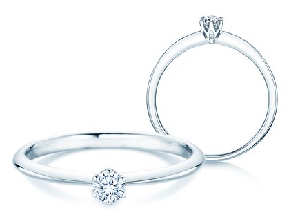 Verlobungsring The One in Platin 950/- mit Diamant 0,15ct G/SI