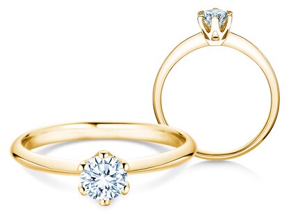 Verlobungsring The One in 14K Gelbgold mit Diamant 0,50ct G/SI