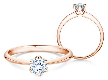 Verlobungsring The One in 14K Roségold mit Diamant 0,50ct G/SI