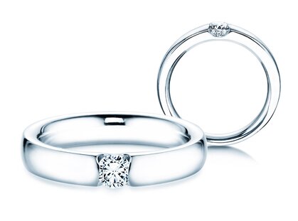 Verlobungsring Destiny in 14K Weißgold mit Diamant 0,25ct G/SI