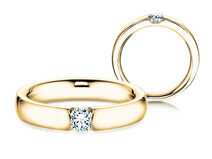 Verlobungsring Destiny in 18K Gelbgold mit Diamant 0,25ct G/SI