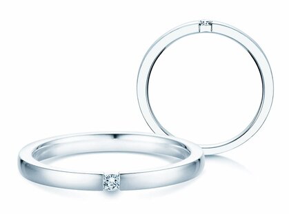 Verlobungsring Infinity in Silber 925/- mit Diamant 0,05ct G/SI