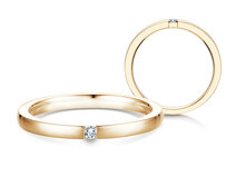 Verlobungsring Infinity in 14K Gelbgold mit Diamant 0,05ct G/SI