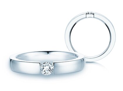 Verlobungsring Infinity in Platin 950/- mit Diamant 0,25ct G/SI