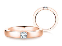 Verlobungsring Infinity in 14K Roségold mit Diamant 0,05ct G/SI