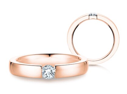 Verlobungsring Infinity in 14K Roségold mit Diamant 0,50ct G/SI