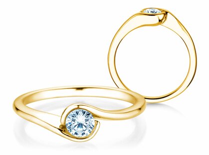 Verlobungsring Touch in 14K Gelbgold mit Diamant 0,50ct G/SI