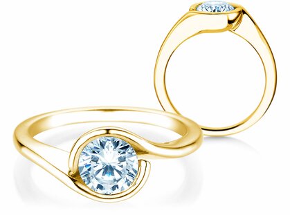 Verlobungsring Touch in 14K Gelbgold mit Diamant 1,00ct G/SI